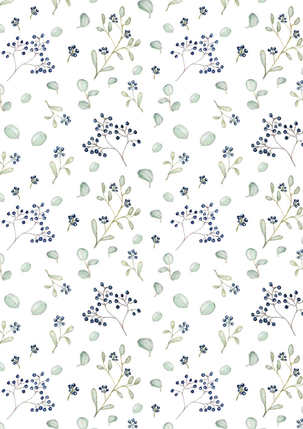 3523-690 Blaue Beere acufactum acufactum Baumwollstoff