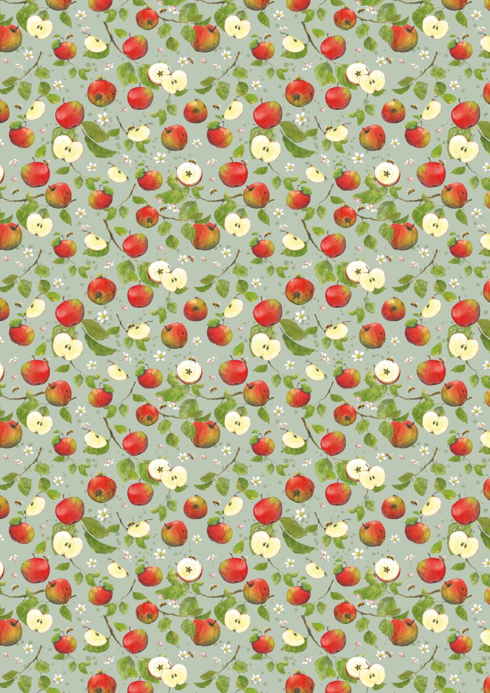 3523-810 Apfelernte acufactum acufactum Baumwollstoff