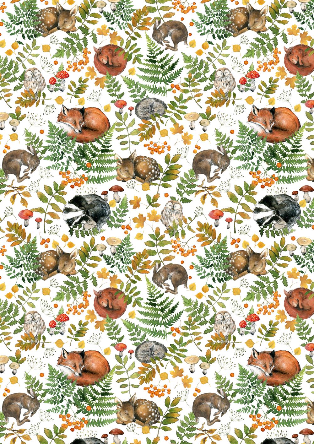 3523-832 schlafende Tiere acufactum acufactum Baumwollstoff