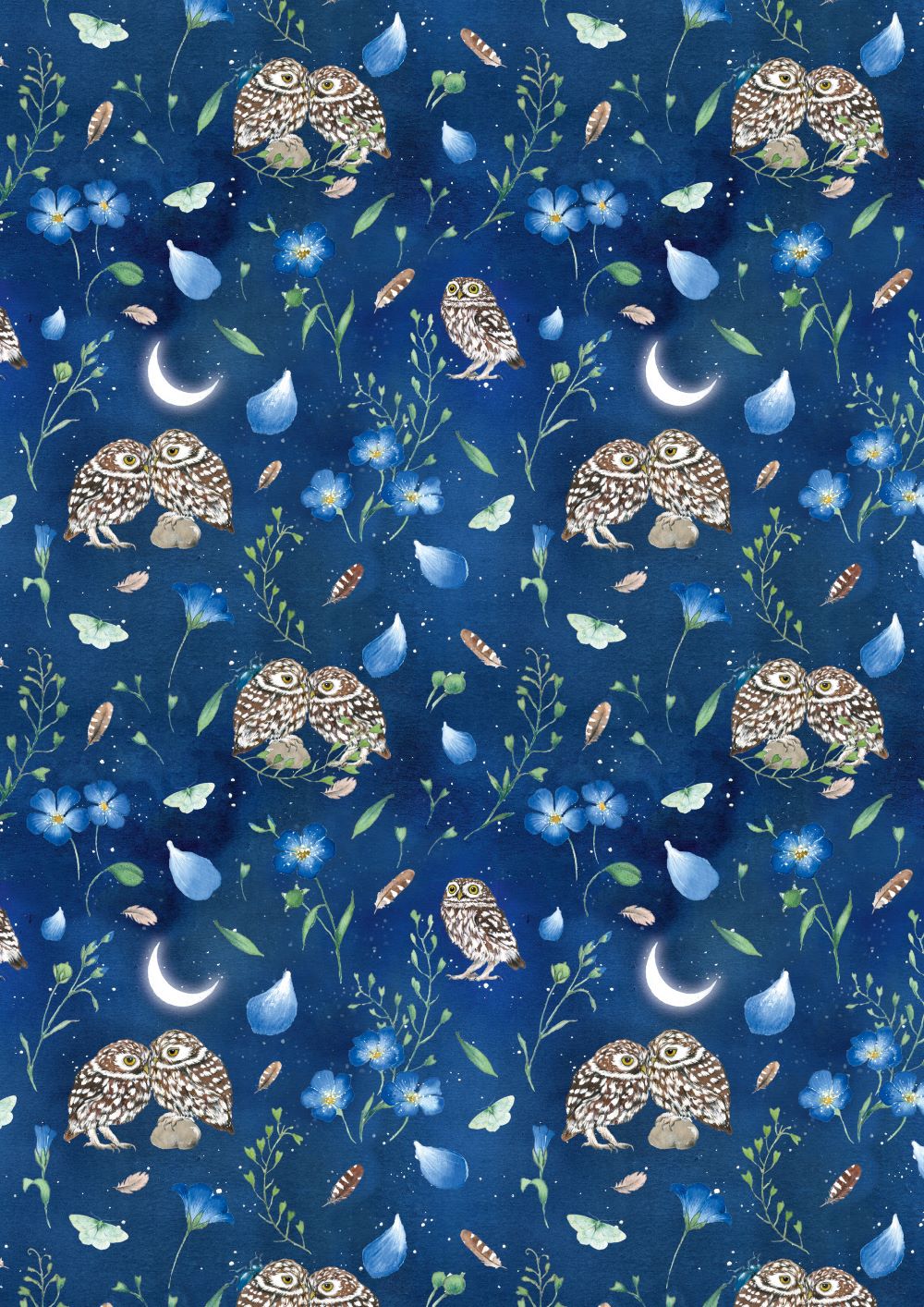 3523-837 Nachteulen acufactum acufactum Baumwollstoff