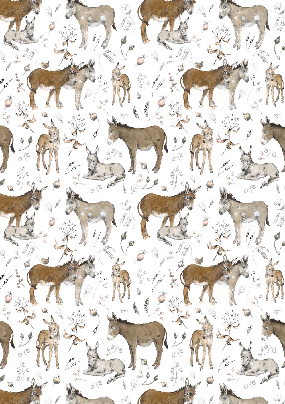 3523-846 Eselliebe acufactum acufactum Baumwollstoff