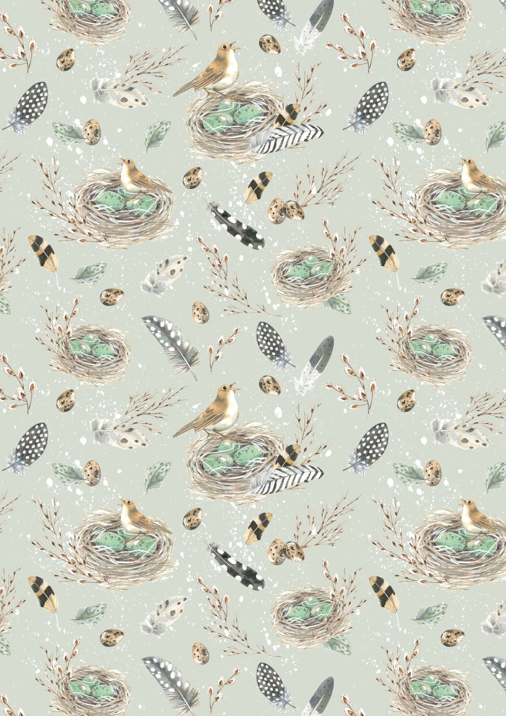 3523-874 Nestgezwitscher acufactum acufactum Baumwollstoff