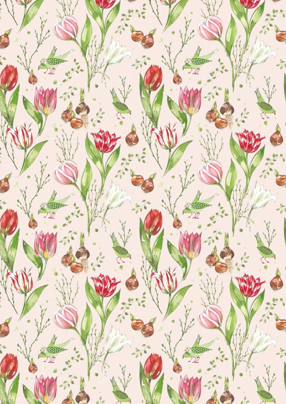 3523-881 Tulpenzeit acufactum acufactum Baumwollstoff