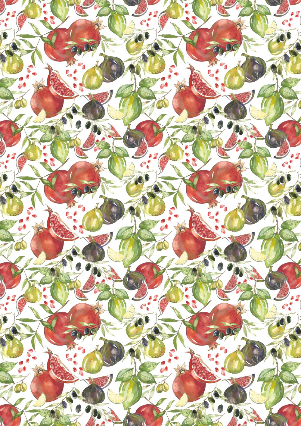 3523-882 Mittelmeerfrüchte acufactum acufactum Baumwollstoff